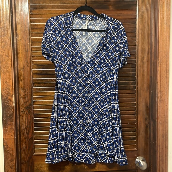 Free People Melody Geometric Mosaic Pattern Swing Dress - Picture 3 of 7